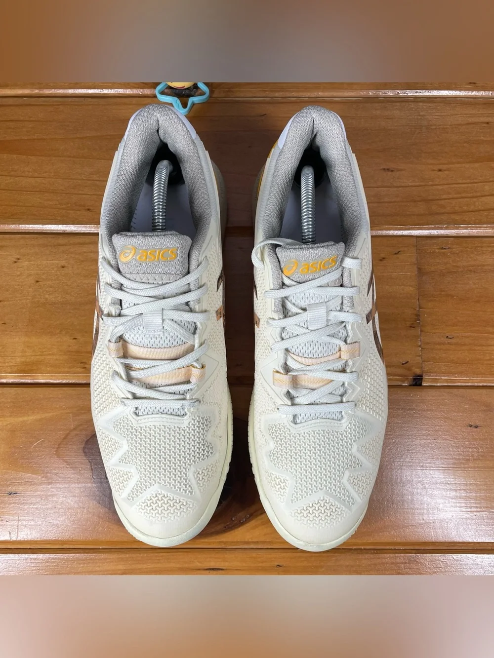 ASICS Gel Resolution 8 Womens Size 12 Earth Day Tennis Shoes NO INSOLES 1042A163